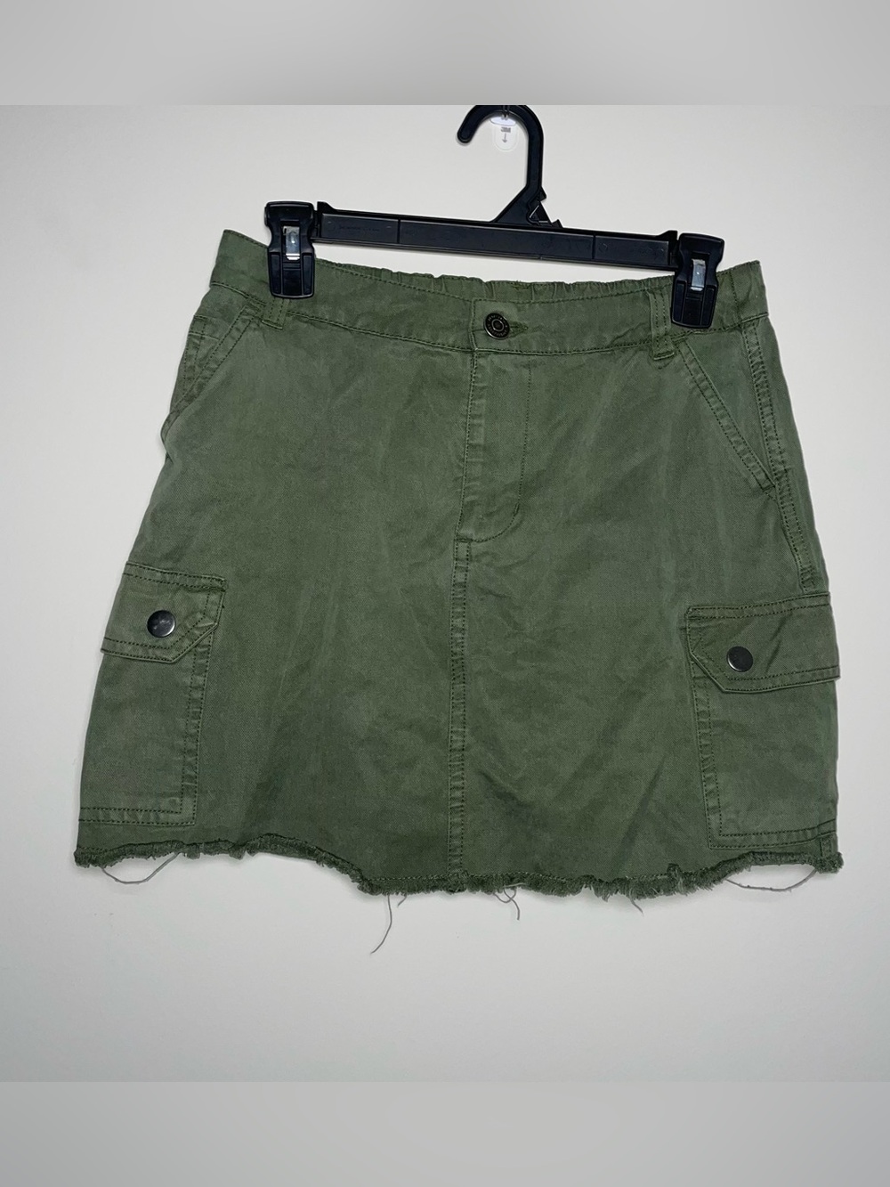 Aeropostale M Deep Green Cargo Pocket Cotton Tencel Blend Mini Skirt